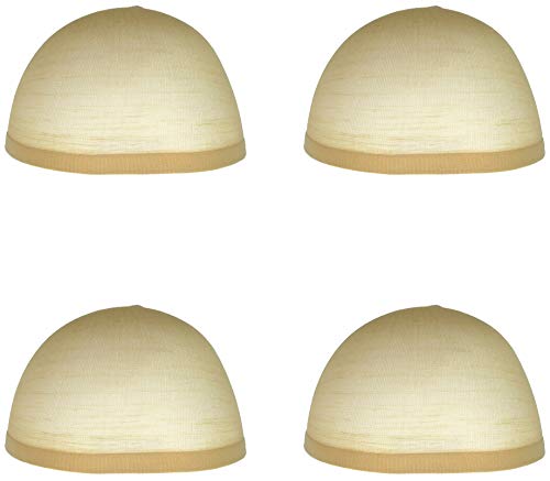 4x retine per capelli come sottocoperta per parrucche - in nylon elastico (beige) e rete elastica (nero) per parrucche di tutti i giorni e per carnevale/costumi (retine per capelli (4x Beige))