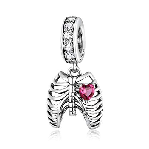 Abalorios de Halloween para pulseras de plata 925 como el dije de costillas
