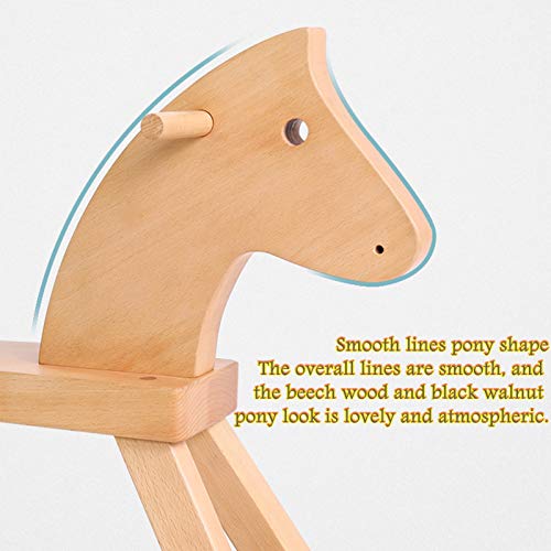 DUTUI Holzpferd Für Kinder, Schaukelpferd, Massivholzpferd Für Zwei Zwecke, Einjähriges Geschenk Für Babys, Kleinkinder… – Bild 5