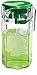 Circleware Lodge Glass Beverage Drink Pitcher Dispenser with green Plastic Lid & Glass Handle, 50 oz. Glassware for Water, Beer, Wine, Liquor, Iced Tea Punch & All Drinks