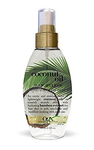 Ogx Coconut Oil Weightless Hydrating Oil Mist 4 Ounce (118ml) (3 Pack)