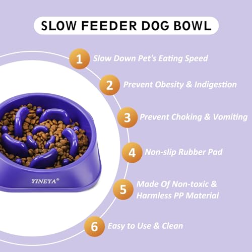 Slow Feeder Dog Bowls Large Breed, Dog Slow Feeder Bowl, Dog Food Bowls Slow Feeder, Dog Bowl Slow Feeder, Dog Bowl That Slow Down Eating(Purple) Slow Feeder Dog Bowls Large Breed, Dog Slow Feeder Bowl, Dog Food Bowls Slow Feeder, Dog Bowl Slow Feeder, Dog Bowl That Slow Down Eating(Purple)