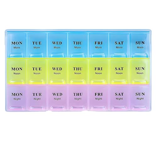 WedDecor Compact Weekly 3 Times A Day Pill Organiser Portable Travel Box