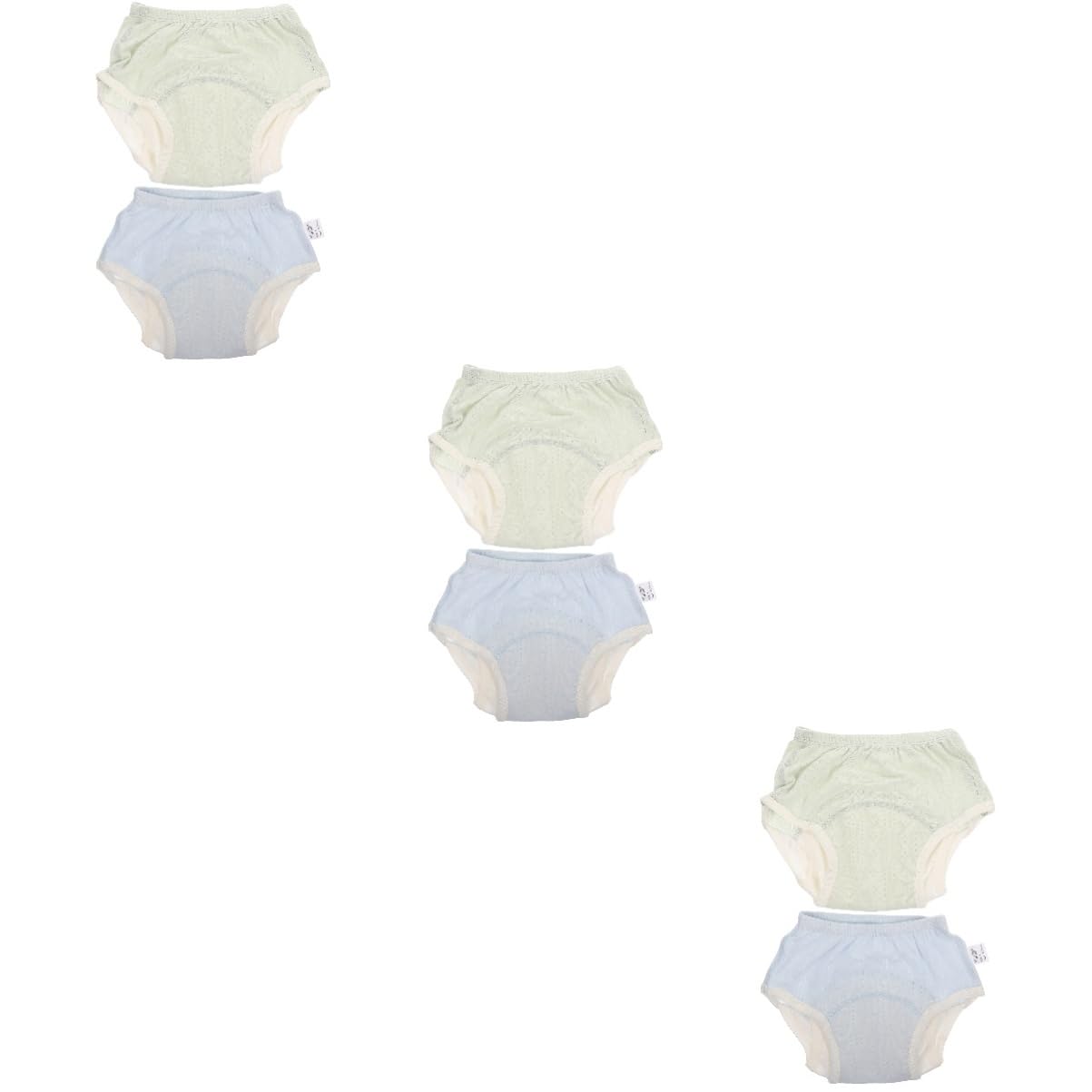 TOYANDONA 6piezas Pantalones De Entrenamiento De Algodón Para Bebés Ropa Interior y Lavable Para Niño Niña y Niñas Elástico Para Aprendizaje Del Baño Suaves