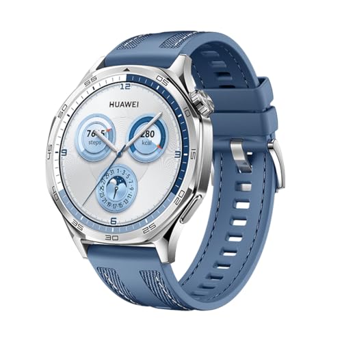Banda compatible con Huawei Watch GT5 Pro/GT5/GT4 46 mm/Huawei Watch GT 3 2 Pro/GT3 46 mm/GT2 46 mm/GT 2,22 mm Silicona Reemplazo Band for Vivoactive 4, S, Cuero, Ágata