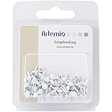 Artemio Mini Musterklammer, runde Form, weiß