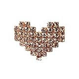 Rhinestoned Love Shape Brosche Legierung Design Sicherheitsanlagen Pin Vielseitiger Outfit Enhancer Für Alltägliche Verschleißkomfort Jubiläumszeitige Schmuck Brosche