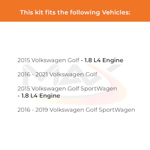 Image of MAX Advanced Brakes - Brake Kit For 2015-2021 Volkswagen Golf, Golf SportWagen| Carbon Ceramic Brake and Rotor Kit Front and Rear| OE Replacement Brake Rotors