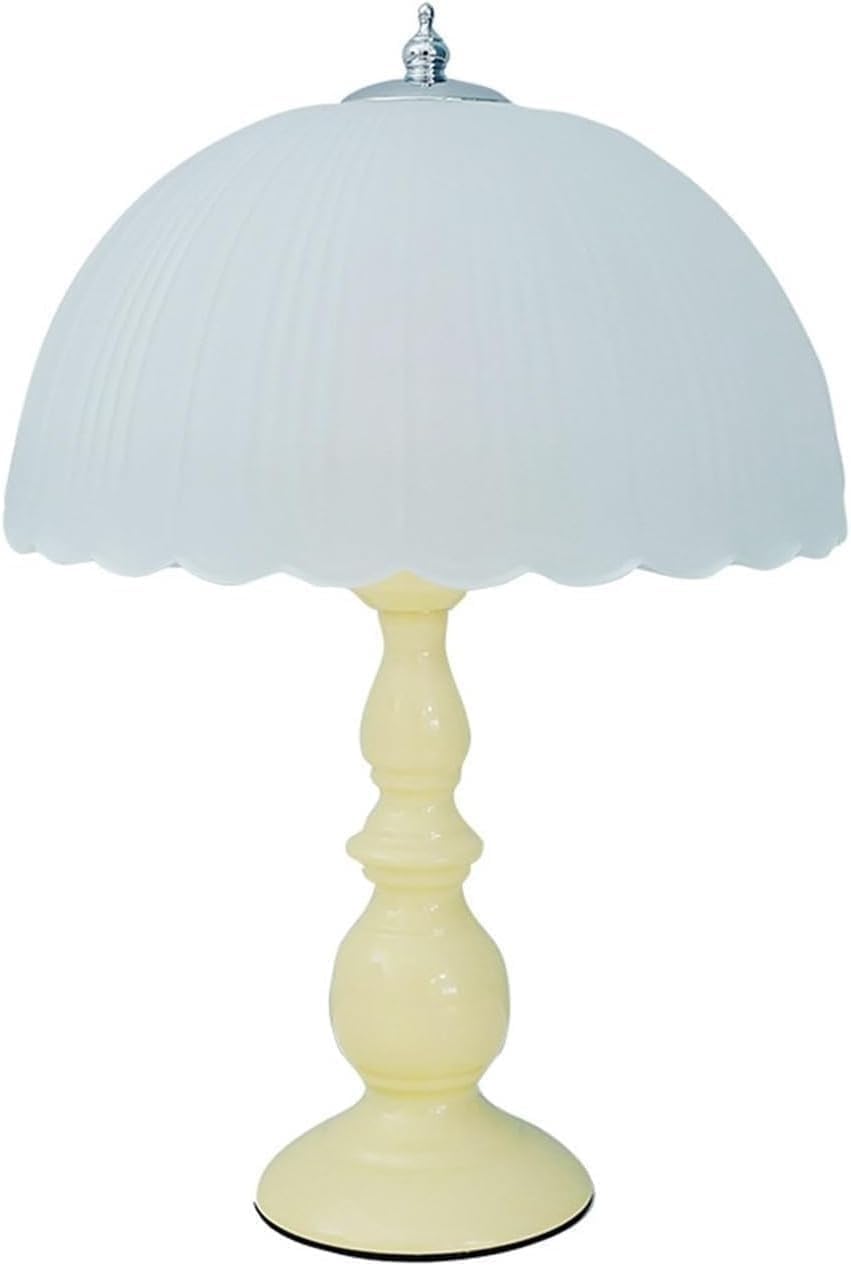DFAEEKIYO Bedside Lamps Vintage Iron and Glass Table Lamp for Study Bedroom Decoration