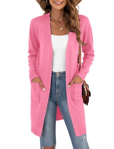 Image of VIISHOW Women's Classic Cardigans Long Sleeve Open Front Casual Knit Cardigan Sweaters Coat Soft Outwear