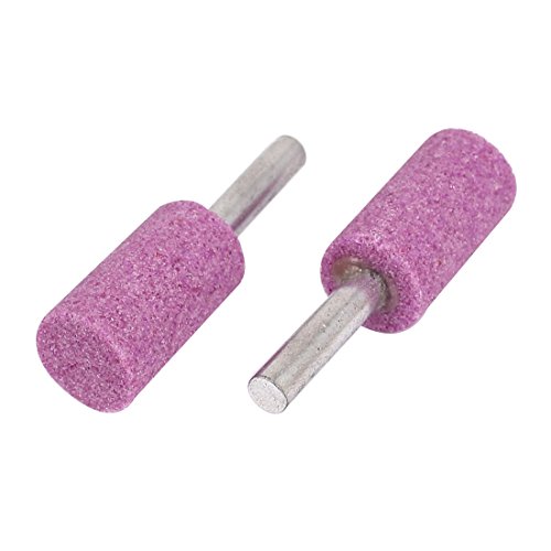 Aexit 6mm Dia Abrasive Mounted Points Shank 16mm Cylinder Head Ceramic Mounted Point Grinding Grinding Mounted Points Bits 2pcs