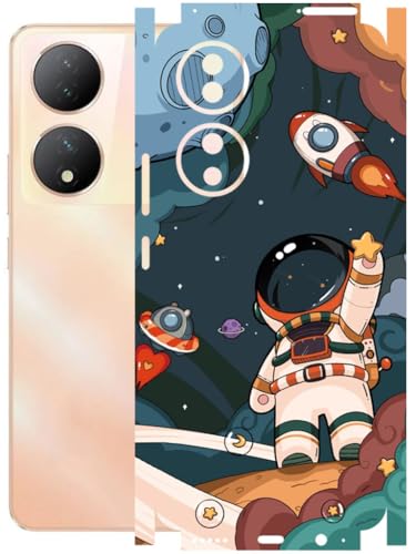 Image of AtOdds - Full Body Back Screen Guard Protector Film - Lamination Wrap Skin Sticker Compatible with VIVO Y100A | Scratchproof Matte Finish (Space)