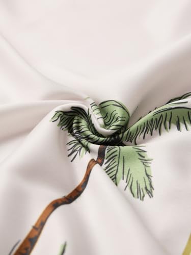 Image of The Souled Store: Holiday Spirit Men and Boys Short Sleeve Cuban Collar White Botanical Print Polyester Lightweight Everyday Wear Easy to Style Casual Regular Fit Holiday Shirt
