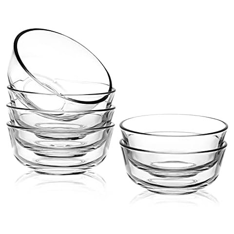 SWEEJAR 8 oz Glass Bowls Set Cover