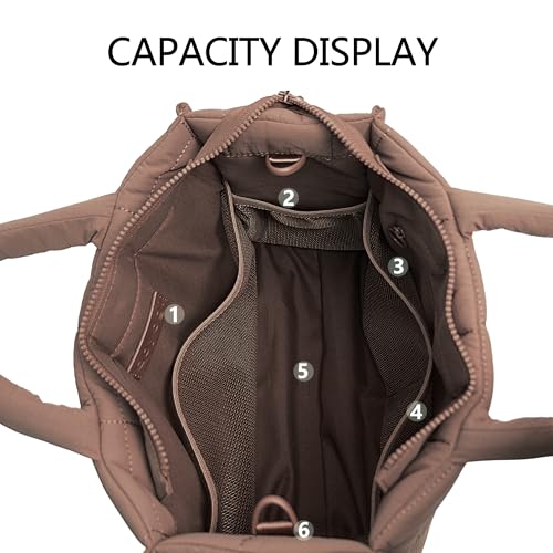 Quilted Crossbody Bags for Women,Puffer Weekender Overnight Bag,Purse Handbag Organizer,Small Tote Bags Shoulder Bag4