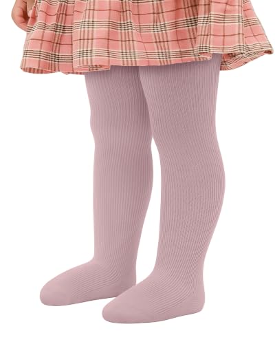 Image of Stelle Toddler Girls Tights Baby Cable Knit Stockings Thick Cotton Legging | Thick Cotton Legging, Winter Warm Pantyhose, Footed, Thermal, Ribbed, Sweater Panty Hose, Under Dress, 3 Pairs, 12-18 Months