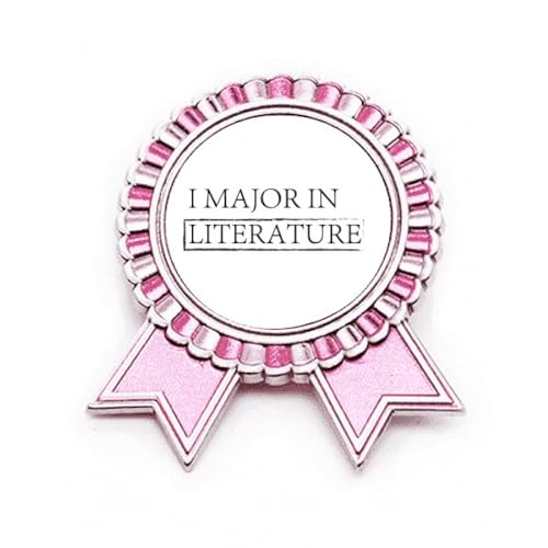 Broche Major en Littérature en métal rose pour personnaliser vos vestes