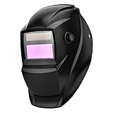 Casco para soldar con energía solar, casco para soldar con energía solar, oscurecimiento automático, atenuación, capuchones, mascarilla protectora