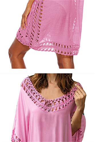 Image of Adisputent Womens Swimsuits Cover Ups Crochet Chiffon Beach Cover Bathing Suit Bikini Wear Coverups Dress