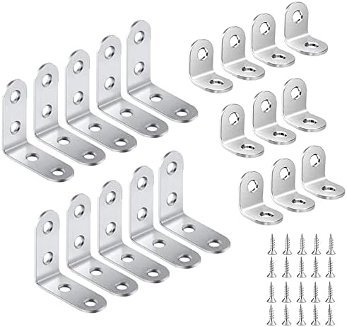 4 Stück Edelstahl Winkelverbinder 125x75x20mm - 90 Grad Ecken Klammern Mit Schrauben