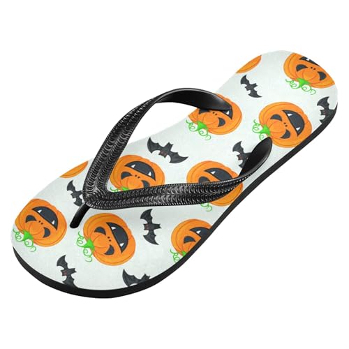 Burbuja Cartoon Pumpkins Flip Flops for Women Men, Soft Thong Sandals Rubber Slippers for Pool Beach Essentials2