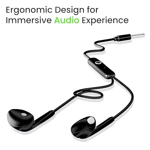 Image of iBlast Wired in-Ear Earphones with HD Mic, Black