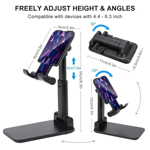 Soporte morado para teléfono celular VstaDank, base plegable de escritorio para tabletas 2