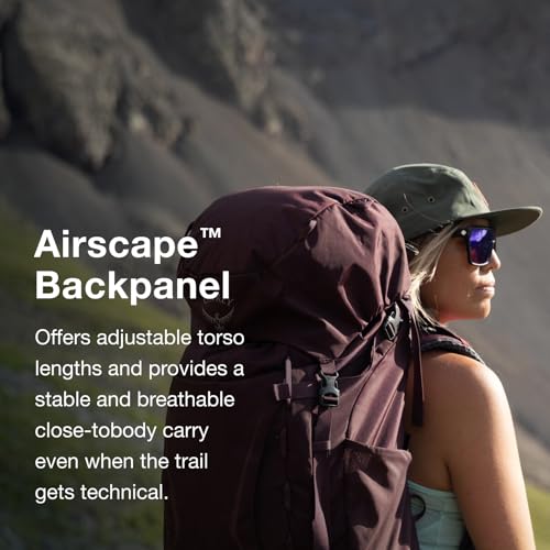Image of Osprey Kyte 58L Women's Backpacking Backpack with Hipbelt, Black, WXS /S