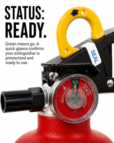 Image of Ougist Fire Extinguisher for Home & Vehicle, 1-A:10-B:C, FF1KG 2.5lb 6 Pack | Dry Chemical Extinguisher Set for Small Home, Car, Garage and Boat Fires with Quick-Release Handle and Compact Storage