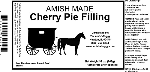 Amish Pie Filling Cherry - TWO 32 Oz Jars
