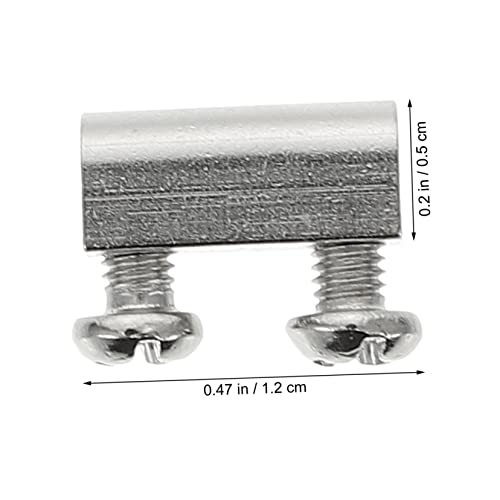 Alipis 20 Pack Wire Rope Clamp Fixators Cable Clamp for Ceiling/Chandelier Strong Corrosion-Proof Wire Rope Holders