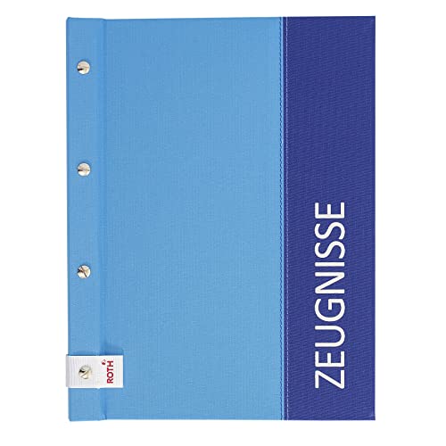 Dossier de témoin Spectrum ROTH A4 bleu avec vis pour livre et 12 inserts