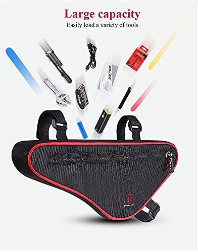 Bolsa delantera de bicicleta de montaña con doble compartimento para cuadro SSDD 6