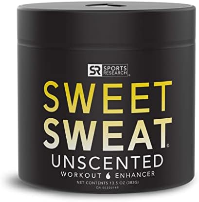 Sweet Sweat Unscented 'Workout Enhancer' Gel - Maximize Your Exercise & Sweat Faster - 13.5oz Jar (Unscented)