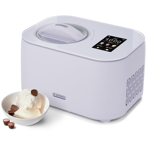 Image of Iceman by Chefman Trio Ice Cream Maker | No Pre-Freezing with Built-In Compressor | for Ice Cream, Froyo, Sorbet, Sherbet, Italian Ice, Frozen Yogurt & More | (2) 20oz Containers & Lids