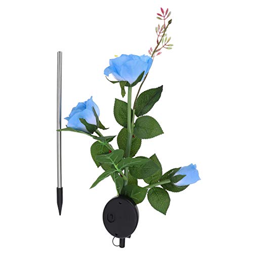 Yardwe 3-Cabeças de Flor Rosa Luzes Do Jardim Luzes Do Jardim Ao Ar Livre Solar Estaca Luz Solar Pai