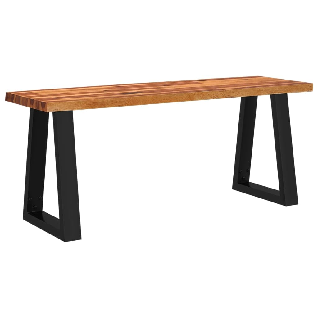 Banc bord d'arbre en bois d'acacia pour des moments partagés