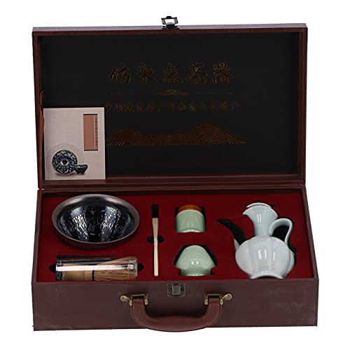 Matcha Tea Tool Set - Traditional Ceramic and Matcha Set with Whisk, Bowl, Scoop, and Tea Caddy - for Tea Ceremony Enthusiasts (#1)