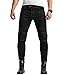 Produktbild YuanDian Herren Motorrad Jeans Denim Motorradhose Mit Protektoren Knie und Hüftprotektoren Stretch Slim Fit Cargo Motorradjeans Schwarz 31W / 32L