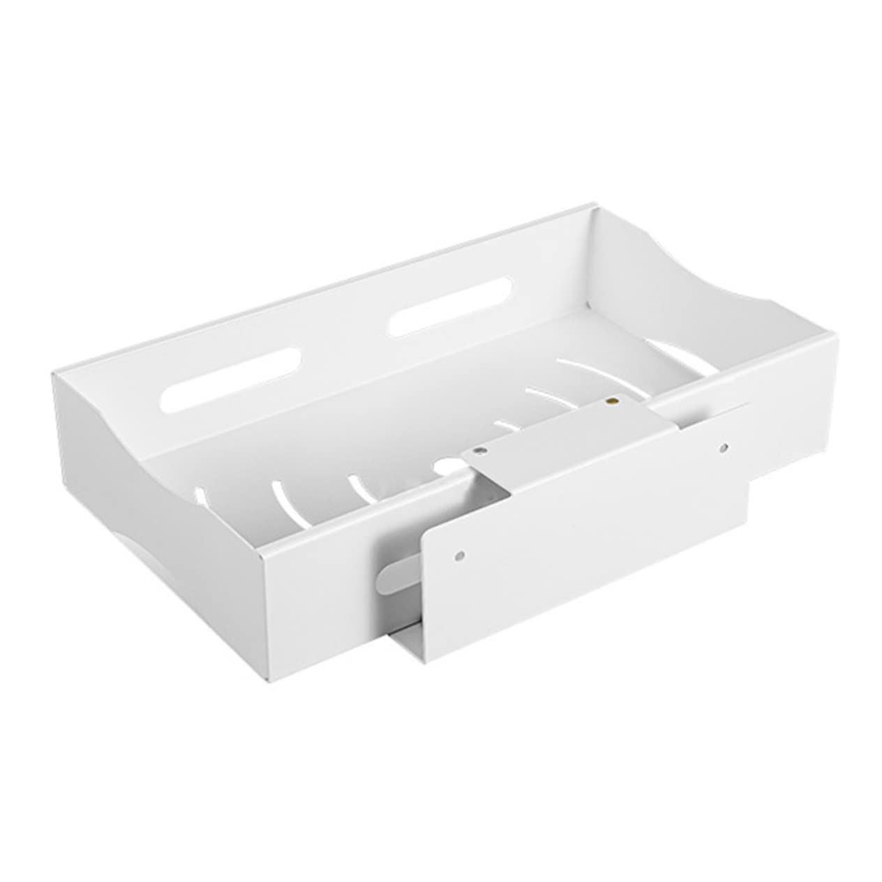 GRIRIW Bathroom under Sink Storage Telescopic Kitchen Rack Sliding Drawer Stainless Steel Dishwasher Liquid Holder