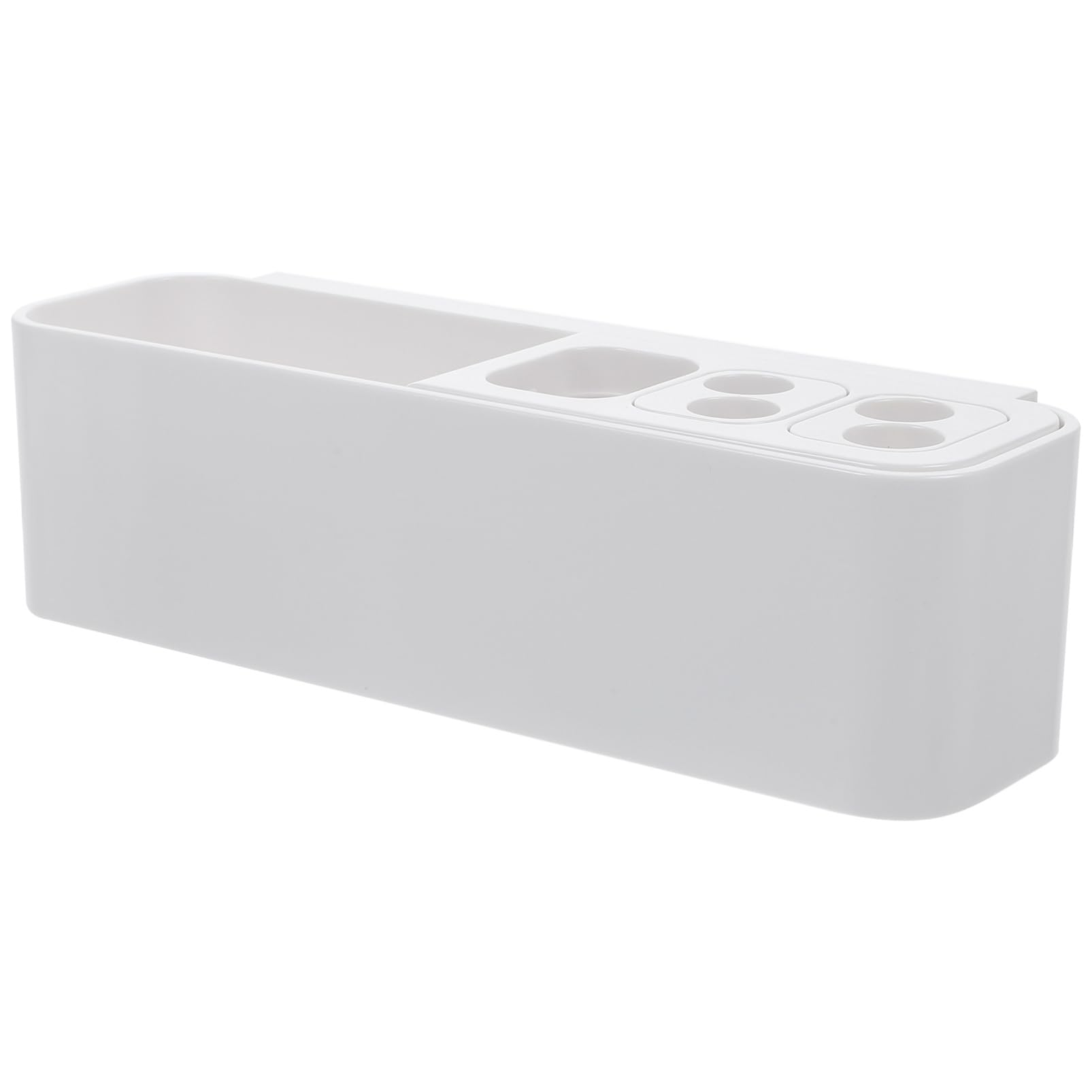 Cabilock 2 Piezas Soporte de Pared para Cepillos de Dientes Eléctricos Organizador de Baño Multipropósito con Orificios de Drenaje Almacenamiento Práctico para Cepillos Pasta Peines y