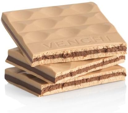 Venchi - Gold Caramel Cremino Bar with White Chocolate, Cocoa Mass, Caramel and Almond Paste, 24,25 lb, Gluten-Free, Dye-free and Preservative-Free