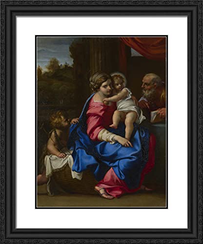 ArtDirect Carracci, Annibale 20x24 Black Ornate Framed Art Print with Double Matting Titled: The Montalto Madonna