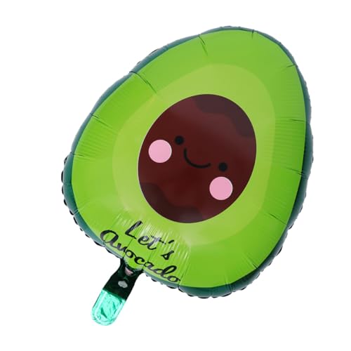 Kisangel 5 Globos de Aluminio Diseño de Aguacate, Globos Decorativos para Cumpleaños, Juego Reutilizable para Fiesta, Decoración Temática para Aniversarios y Eventos Infantiles