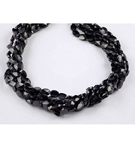 Black Spinel Faceted Gemstone perles ovales 6x8mm pour créer vos bijoux de soirée élégants
