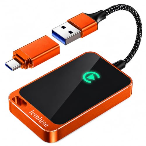 Image of Jemluse Wireless CarPlay Adapter for Apple iPhone - Multi-User Seamless Connection for Convert Wired to Wireless Car Play Adapter - No Latency from iOS 10+ to Screen w /USB C (Cosmic Orange)