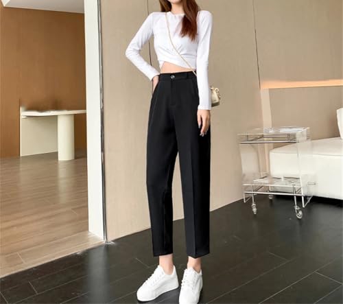Women's Spring Summer Thin Harem Pants High Waist Draping Casual Office Lady 9-Point Trousers3