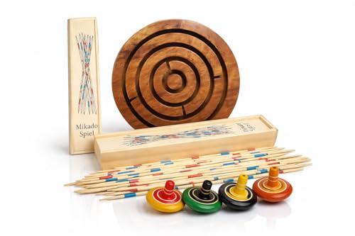 Image of Mikado - Wooden 31 Pickup Stick - Family Indoor & Outdoor Game - Hand Made Toy for Kids - Pack of One Pcs (Combo-3)