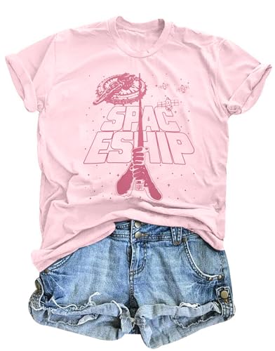 Image of FRYAID Women May The Power Be with You Graphic T Shirt Short Sleeve Casual Tops Summer Fun Vacation Shirt Soft Casual Fit