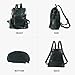 cocururu Women Backpack Purse PU Leather Anti-theft Casual Shoulder Bag Fashion Ladies Satchel Bags (black)